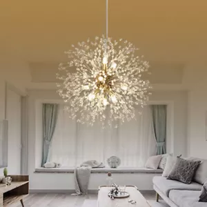 Kronleuchter Kristall 6 Lichters Pendelleuchte Chorme Mordern Hängelampe - Bild 1 von 5