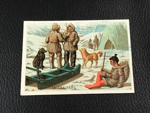 CHROMO  CARD LE TRAINEAU CH. DELAGRANGE  VILLE DE BESANÇON  EPOQUE 1880 90  - Picture 1 of 1