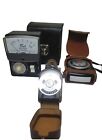 Lot Of 3 Vintage Light Meters  Weinargus Ge With Original Cases Untested