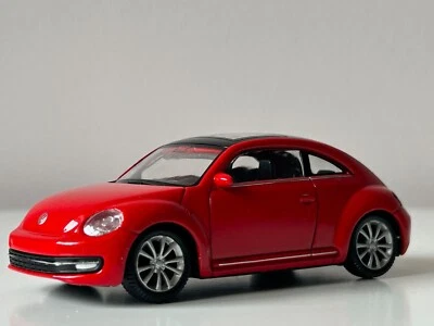 Volkswagen The Beetle Germany Car Model Metal Diecast Toy Red 1:43 Welly - Image 1 of 4