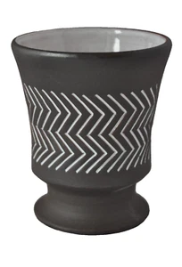 Tonbecher 300 ml UNIKAT glasiert Handarbeit Honigwein Metbecher Wikinger Becher - Bild 1 von 2