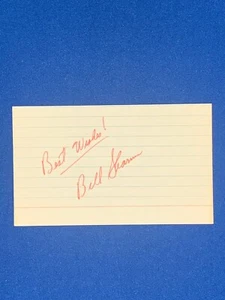 BILL SHARMAN HOF SIGNED 3x5 INDEX CARD 4x NBA CHAMP BOSTON CELTICS PSA DNA - Picture 1 of 3