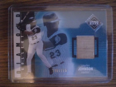 Charles Johnson 2002 Upper Deck Diamond Connection RELIC RARE /775 - Image 1 of 2