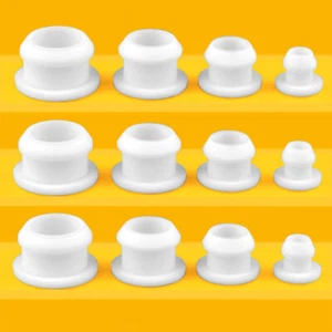 White Silicone Rubber Snap-On Hole Plugs Stoppers Tube Inserts Ø 2.5mm - 60.6mm - Picture 1 of 12