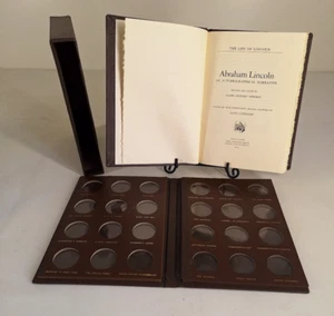 SELTENE Abraham Lincoln autobiographische Erzählung von Newman mit Medaillon Ordner - Bild 1 von 14