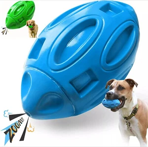 Dog Chew Toys for Aggressive Chewers,Tough Squeaky Dog Toy Rugby Excercise Ball - Picture 1 of 15