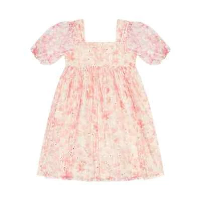 Vestido Wonder Nation Estampado Albaricoque Malla Metálica Niñas 5 Poliéster Multicolor Foto 1 de 4