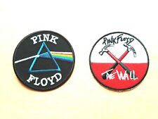 TWO PINK FLOYD PATCHES SEW / IRON ON CLASSIC ROCK MUSIC (c)