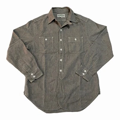 Sassafras Japan Whole Garden Work Gardener Shirt Chambray Gardening At Night - Image 1 of 4