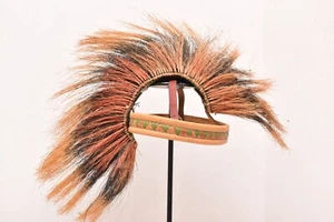 Native American Antique Plains Indian Head Roach Porcupine headdress - Picture 1 of 15
