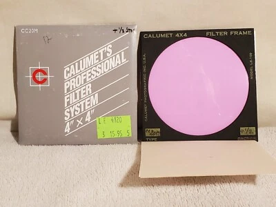 Calumet 4x4" CC20M Magenta Color Compensating Filter In Filter Frame - Image 1 of 4