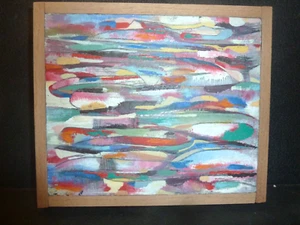 Daniel L. Hulkill Modernist Painting on Wood Panel 2013 - Picture 1 of 15