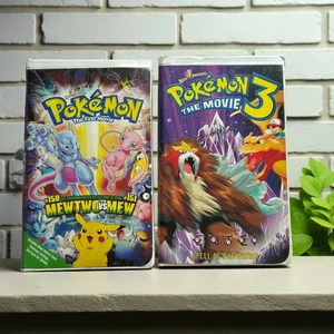 (Lot of 2) Pokémon the First Movie: Mewtwo Strikes Back Pokémon 3: The Movie VHS - Bild 1 von 3