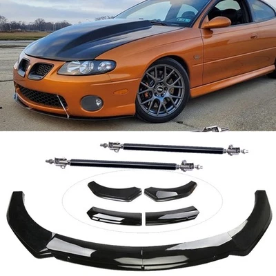 For Pontiac GTO 2004-2006 Front Bumper Lip Spoiler With Gloss Black Body Kit S Foto 1 de 4