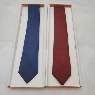 Corbata de seda Hermes Paco nueva H de lujo para hombre azul rojo 120591296 Foto 1 de 4