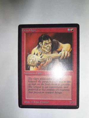 MTG MAGIC THE GATHERING CARD ORIGINAL BETA RED GRAY OGRE CREATURE x1 - Image 1 of 4