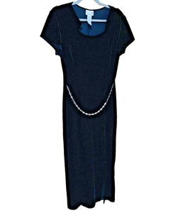 Scarlett Kleid schwarz Velour Beetlejuice Knöchelschlitz Magic Nicks Vintage 13/14 - Bild 1 von 14
