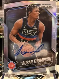 Panini Prizm 2024-25 negro plata Prizm automático Ausar Thompson TZ - Imagen 1 de 2