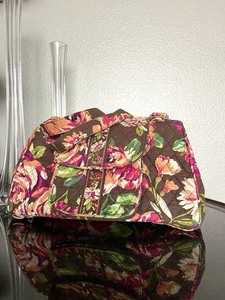 Vera Bradley English Rose Satchel Bag Purse Top Handle Zippers and Magnet Close - Picture 1 of 8