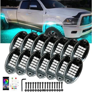 APP RGB LED Rock Lights Kits for Pickup Off-Road Truck ATV UTV JP Chassis Lights - Bild 1 von 14