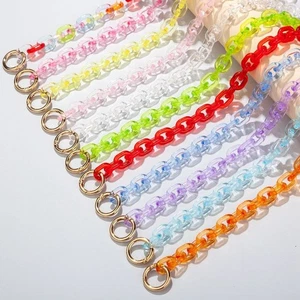 Replacement Women Transparent Acrylic Purse Chain Strap Shoulder Bag Gold Clasp - Picture 1 of 13