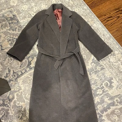 Vintage Regency Cashmere Belted Overcoat Trench Coat Women’s Size 8 Gray - Image 1 of 4