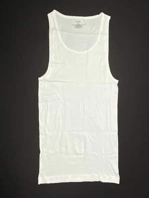 Calvin Klein Ribbed Cotton Tank Top - Medium - White - Image 1 of 2