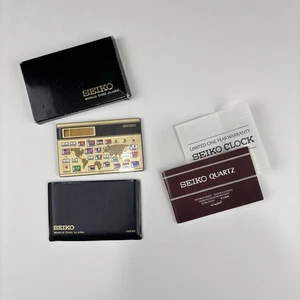 Vintage SEIKO World Time Zone Quartz Alarm Travel Clock QNS911G YJ30 JAPAN - Picture 1 of 3