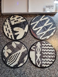 Set aus 4 authentischen neuseeländischen HANDGEMACHTEN Untersetzern - aus Auckland Museum Store - Bild 1 von 9