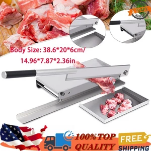 Heavy Duty Manual Meat Bone Cutter Chopper Chicken Cutting Machine with Blade US - Picture 1 of 14