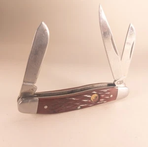 Navaja de bolsillo Chief Stockman CF0114 3,5" roja Jigged Delrin de 3 hojas de acero inoxidable - Imagen 1 de 6