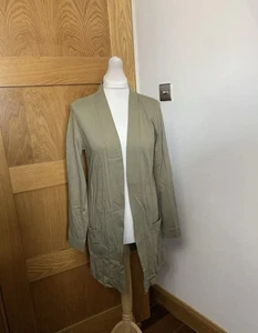 Neu ohne Etikett Isaac Mizrahi Strickjacke vorne geschnitten & genäht Größe Small Farbe Kaktusgrün - Bild 1 von 6