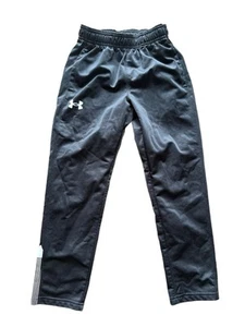 Under Armour Boys Black Pants Size 7 With Grey Logo On Leg - Picture 1 of 5