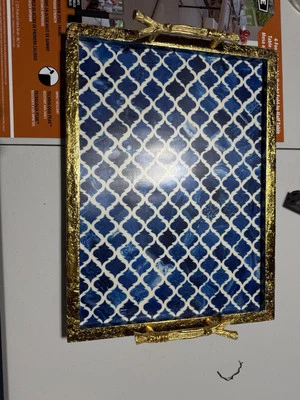 serveware decorative wooden colorful tray for coffee tea table - Image 1 of 3