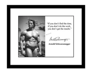 Arnold Schwarzenegger 8x10 signierter Fotodruck Bodybuilding Zitat Muskel Fitness - Bild 1 von 2