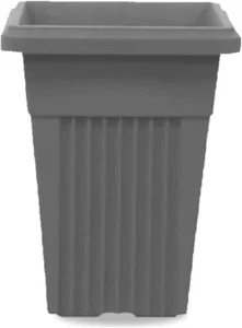 ZTAR 40cm Tall Black Upright Planter | Modern Square Pot for Garden, Patio, Door - Picture 1 of 26