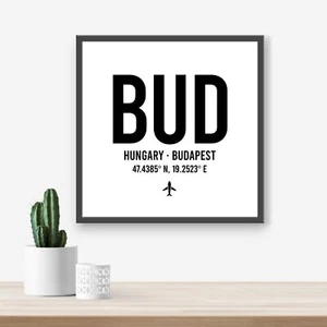 Personalisierter Codedruck Ungarn Budapest Flughafen - jeder Flughafen/Standort, - Bild 1 von 5