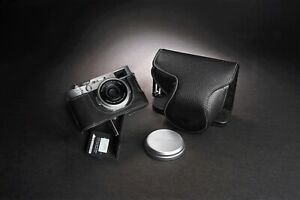 Genuine Real Leather Full Camera Case Bag Cover for FUJIFILM X100V Bottom Open B