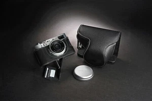 Funda Bolso Completo de Cuero Real Genuino para Cámara para FUJIFILM X100V Parte Abierta B - Imagen 1 de 9