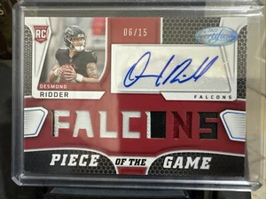 2022 Panini Certified - Piece of the Game Relics #PGS-DR Desmond Ridder /15 RPA - Bild 1 von 2