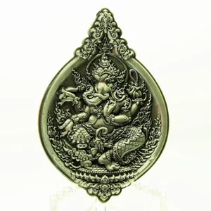 Thai Art Coin Ganesha, Suk-Sabai Edition, created by Luang Pu Yur Real SIlver#77 - Picture 1 of 10