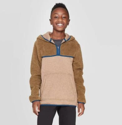 Boys' Half Zip Sherpa Fleece Hoodie - C9 Champion - Image 1 of 2