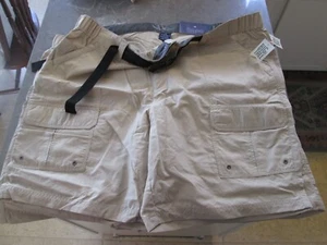 Croft & Barrow Cargo Shorts Beige XXXL 46 Big & Tall Brand New w/ Tags w/ Belt - Picture 1 of 2
