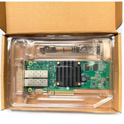 Chelsio T520-CR 10Gb 2-Port SFP+ PCIe Unified Wire Adapter Card 110-1160-50 - US - Image 1 of 4