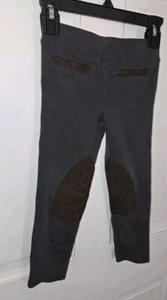 JANIE & JACK gray Stretch Faux Brown Suede Equestrian Riding Pants. Childs 4 - Picture 1 of 7