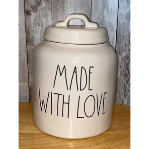 Barattolo biscottiera ceramica Rae Dunn 2020 fatto con amore arredo casale - Foto 1 di 11