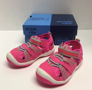 Stride Rite Baby Petra Pink Multi Color Strap Shoe Girls Size 5.5 W - Picture 1 of 9