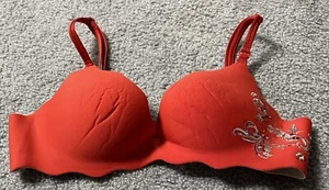 Victoria’s Secret Push Up Bra Sz 34B Embellished Scallop Seamless Underwired - Picture 1 of 12