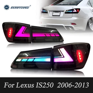 For Lexus IS250 IS350 ISF 2006-2013 Smoke Start UP Animation RGB LED Tail Lights - Picture 1 of 14