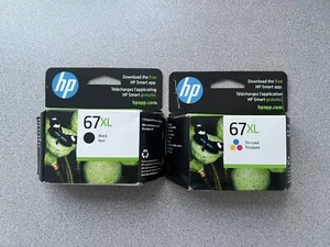 Hp Ink 67XL czarny + trójkolorowy wkład atramentowy Combo 3YP31B wygasa: 2024/2026+ - Zdjęcie 1 z 2